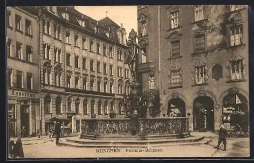 AK München, Blick auf den Fortuna-Brunnen