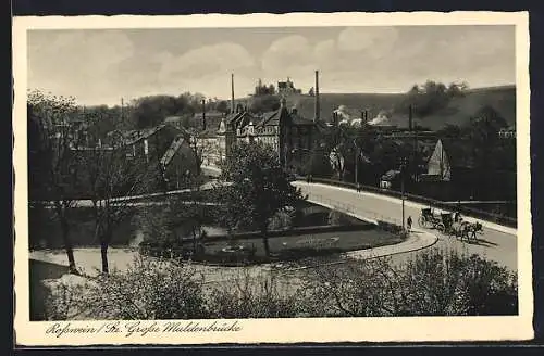 AK Rosswein /Sa., Grosse Muldenbrücke