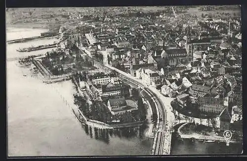 AK Konstanz / Bodensee, Blick vom Ballon des Grafen-Zeppelin