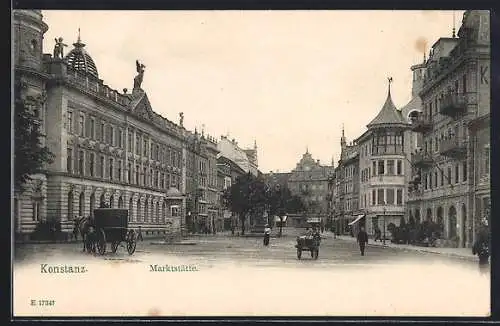 AK Konstanz, Strassenpartie an der Marktstätte