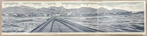 Klapp-AK Forte dei Marmi, Panoramablick von der Seebrücke auf den Ort