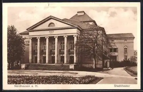 AK Nordhausen a. H., Partie am Stadttheater