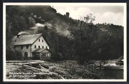 AK Stempfermühle /Fränkische Schweiz, Abendpartie an der Mühle