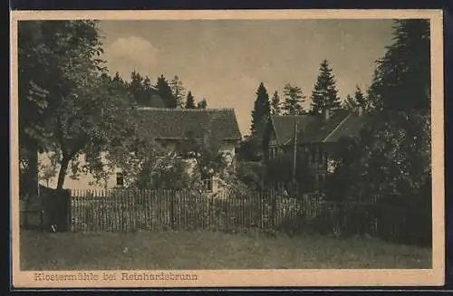 AK Klostermühle / Friedrichroda, Ortspartie am Gartenzaun