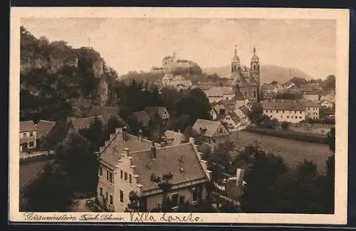 AK Gössweinstein /Fränk. Schweiz, Ortsansicht mit der Kirche