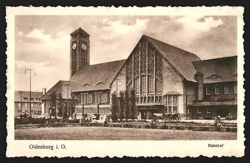 AK Oldenburg i. O., Partie am Bahnhof