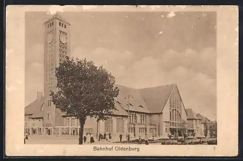 AK Oldenburg i. O., Partie am Bahnhof