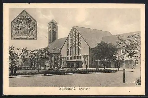 AK Oldenburg i. O., Partie am Bahnhof