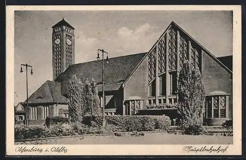 AK Oldenburg i. O., Blick auf den Hauptbahnhof