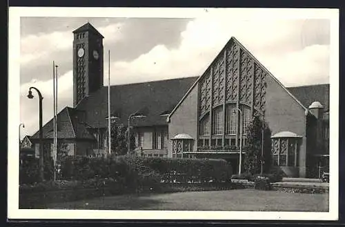 AK Oldenburg / O., Bahnhof Frontalaufnahme