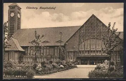 AK Oldenburg / O., Hauptbahnhof