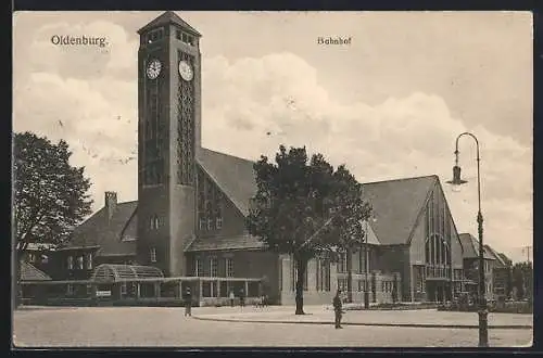 AK Oldenburg i. O., Partie am Bahnhof