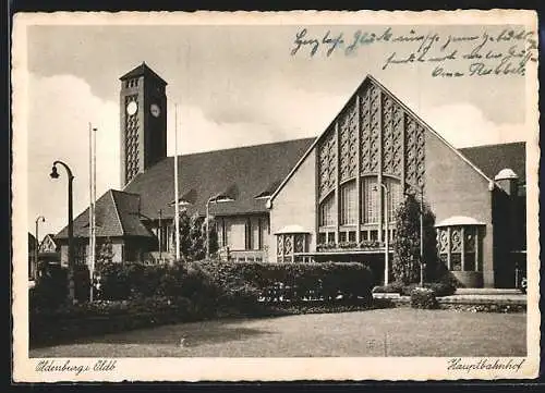 AK Oldenburg i. O., Hauptbahnhof mit Anlagen