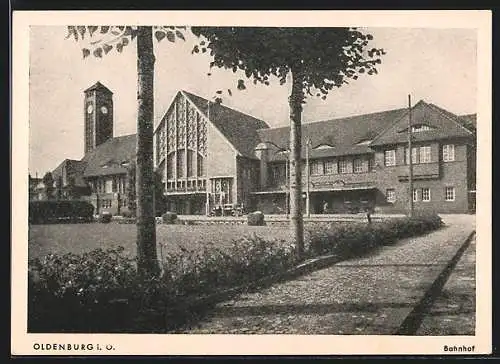 AK Oldenburg i. O., Partie am Bahnhof