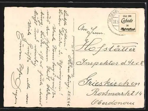 AK Oldenburg i. O., Bahnhof mit Strassenpartie