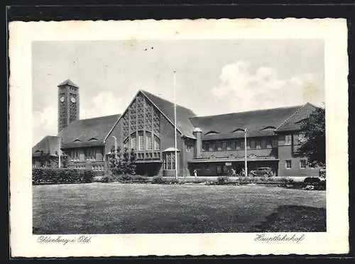 AK Oldenburg i. O., Blick auf den Hauptbahnhof