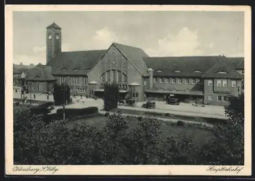 AK Oldenburg i. O., Partie am Hauptbahnhof