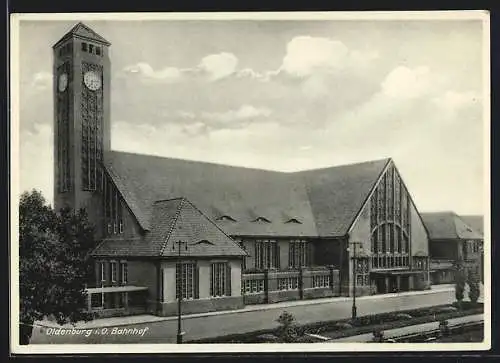 AK Oldenburg i. O., Partie am Bahnhof