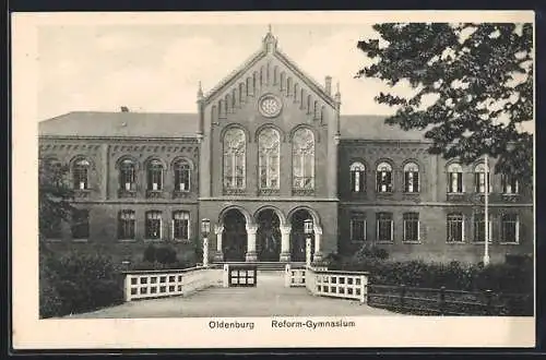 AK Oldenburg / O., Blick auf das Gymnasium