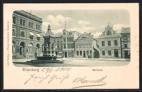 AK Oldenburg / O., Gasthof zur Rathshalle am Marktplatz