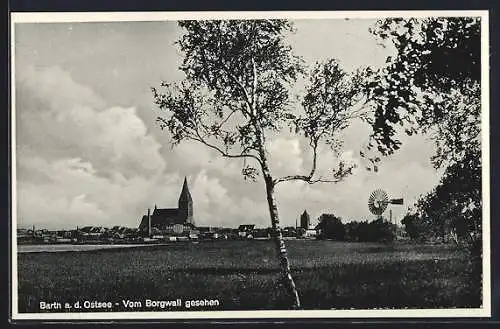 AK Barth a. d. Ostsee, Blick vom Burgwall