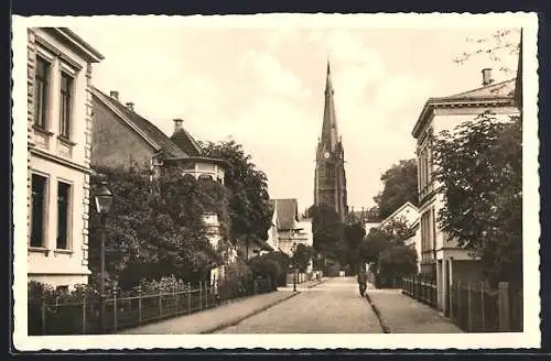 AK Oldenburg i. O., Katharinenstrasse mit Blick a. d. kathol. Kirche