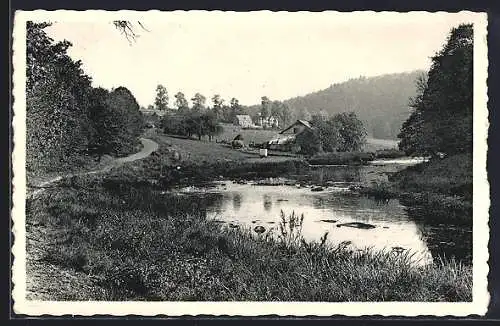 AK Herbeumont s/Semois, La Semois en aval du Moulin Willaimes