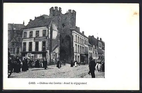 AK Gand, Chateau des Comtes: Avant le dégagement