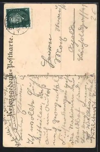 AK Reichs- und Reichskriegsflagge, Krone, Schwert und Zepter