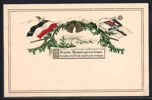 AK Reichs- und Reichskriegsflagge, Neujahrsglocken