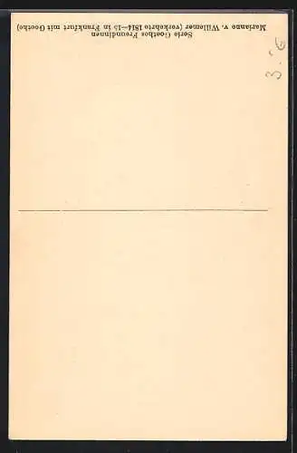 Künstler-AK Marianne von Willemer, Goethes Suleika