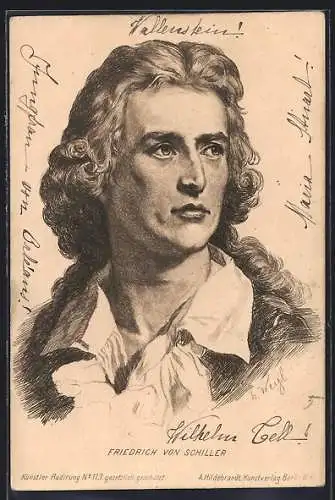 Künstler-AK Portrait von Friedrich von Schiller