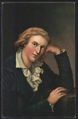 Künstler-AK Friedrich Schiller in nachdenklicher Pose