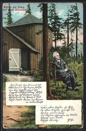 AK Goethe als Greis auf dem Kickelhahn