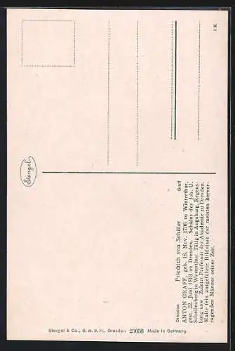 Künstler-AK Schiller im nachdenklichen Portrait