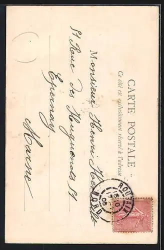 AK Roubaix, Square Pierre Catteau, Clocher de Comines