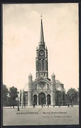 AK Armentières, Église Notre-Dame