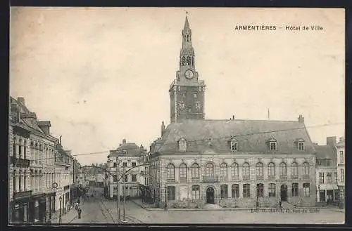 AK Armentières, Hôtel de Ville