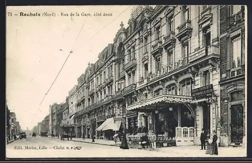 AK Roubaix, Rue de la Gare, côté droit