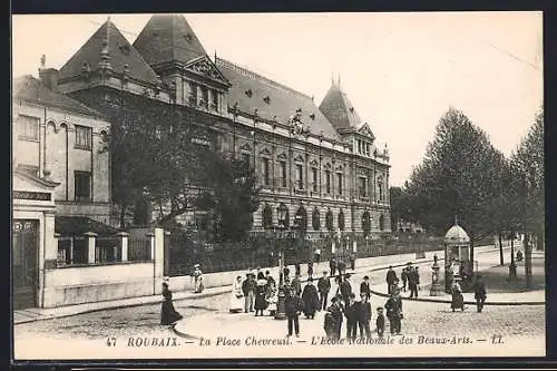 AK Roubaix, la Place Chevreul, L`École Nationale des Beaux-Arts