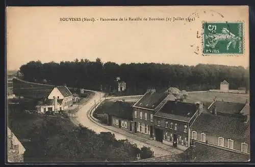 AK Bouvines, Panorama de la Bataille de Bouvines (27 Juillet 1214)