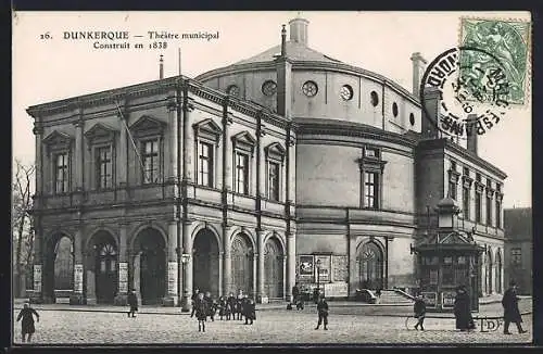 AK Dunkerque, Théâtre municipal construit en 1838