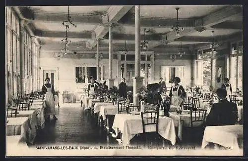 AK Saint-Amand-les-Eaux, Intérieur du restaurant de l`établissement thermal