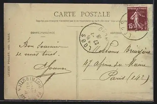 AK Lille, Rue Léon Gambetta avec boutiques et passants