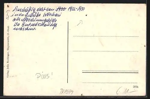 AK Steyrermühl /O.-Oest., Ortsansicht vom Hügel aus