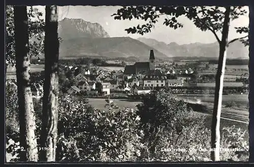 AK Laakirchen /Ob.-Öst., Ortsansicht mit Traunstein