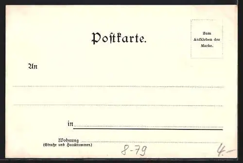 Lithographie Thüringer in Tracht bei Gänsebraten mit Klössen