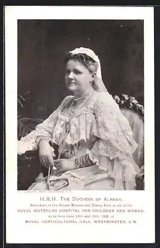 AK Westminster, Grand Bazaar and Floral Fete 1906, The Duchess of Albany