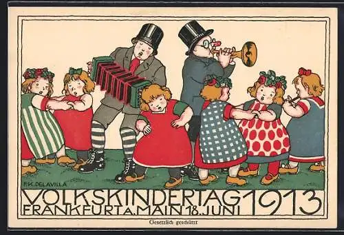 AK Frankfurt a. M., Vokskindertag 1913, Kinderfürsorge