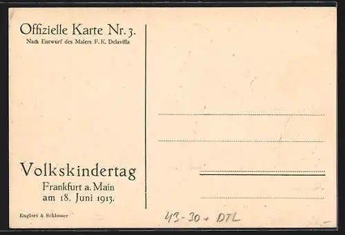 AK Frankfurt a. M., Vokskindertag 1913, Kinderfürsorge